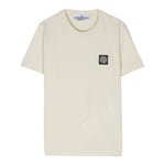 Stone Island T-Shirt Girocollo Tinta Unita con Logo per Bambino K1S162100002 SABBIA STONE ISLAND 