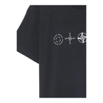 Stone Island T-Shirt Girocollo Tinta Unita con Logo per Neonato K1S162100010N BLU STONE ISLAND 