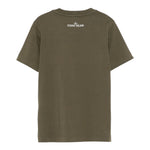 Stone Island T-Shirt Girocollo Tinta Unita con Logo per Bambino K1S16210001 VERDE STONE ISLAND 