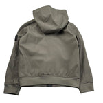 Stone Island Giubbino Tinta Unita con Zip E Cappuccio per Bambino K1S16410002 VERDE STONE ISLAND 