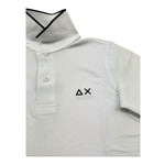 Sun68 Polo Mezza Manica Tinta Unita con Logo per Bambino A34313 BIANCO SUN68 