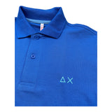 Sun68 Polo Mezza Manica Tinta Unita per Bambino A35309J BLU SUN68 