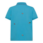 Sun68 Polo Mezza Manica Tinta Unita con Stampa per Bambino A35328X AZZURRO SUN68 