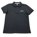Sun68 Polo Mezza Manica Tinta Unita con Stampa per Bambino CPA35313 NERO SUN68 