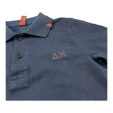 Sun68 Polo Mezza Manica Tinta Unita per Bambino CPA35343 BLU SUN68 
