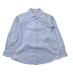 Sun68 Camicia Tinta Unita con Fantasia A Righe per Bambino CPB353033 BIANCO/AZZURRO SUN68 