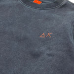 Sun68 Felpa Girocollo Tinta Unita con Logo per Bambino CPF35355 BLU SUN68 