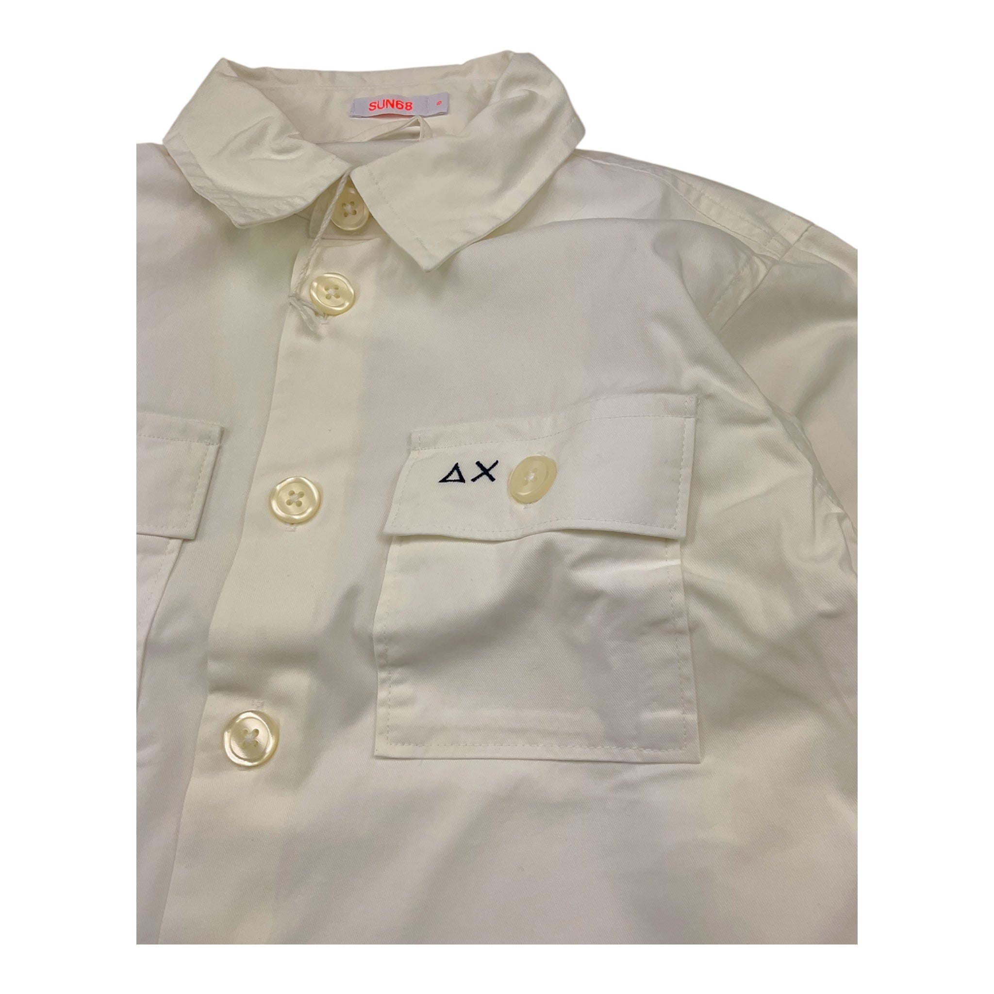 Sun68 Camicia Manica Lunga Tinta Unita per Bambino CPS35313 PANNA SUN68 