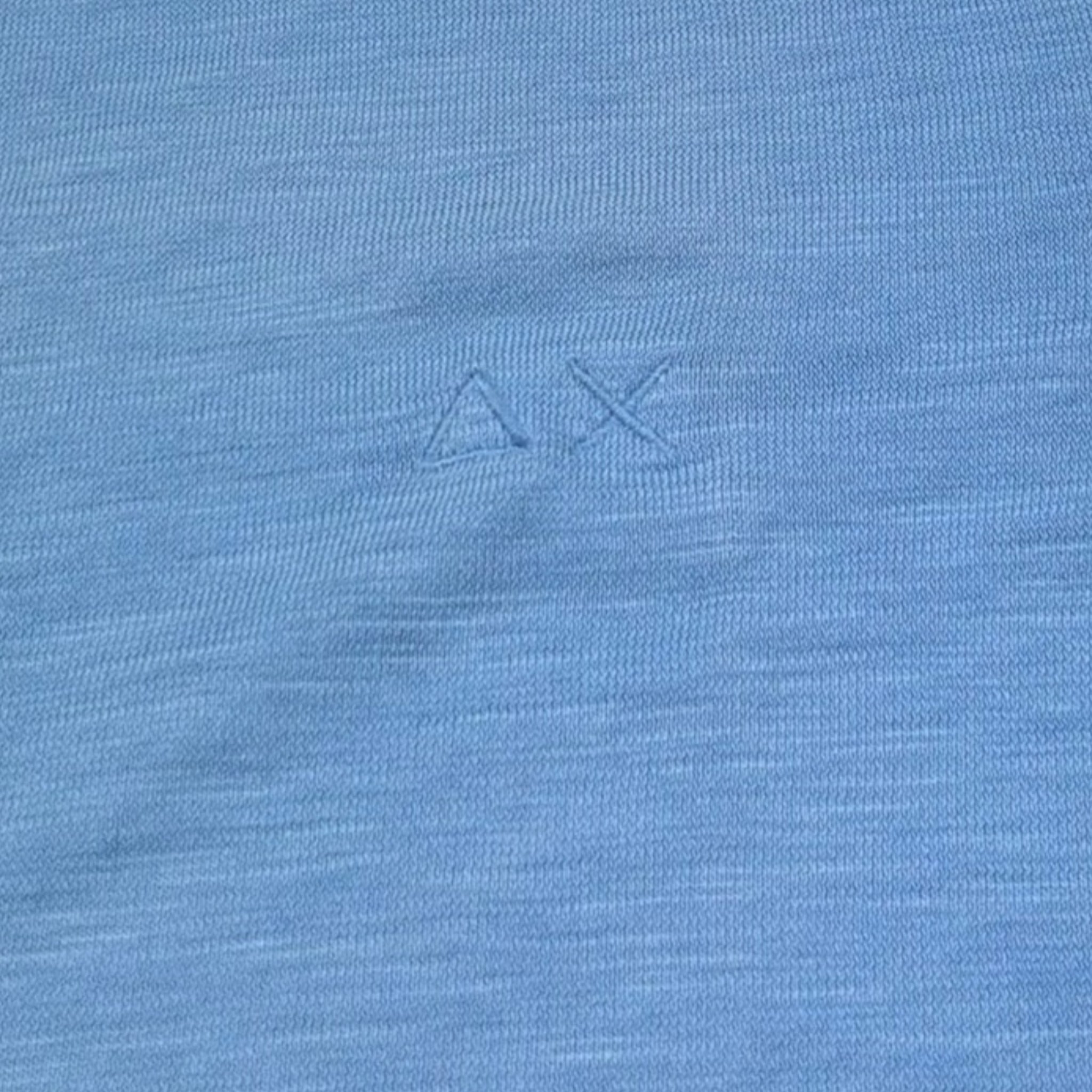 Sun68 T-Shirt Tinta Unita Girocollo per Bambino T33315 AZZURRO SUN68 