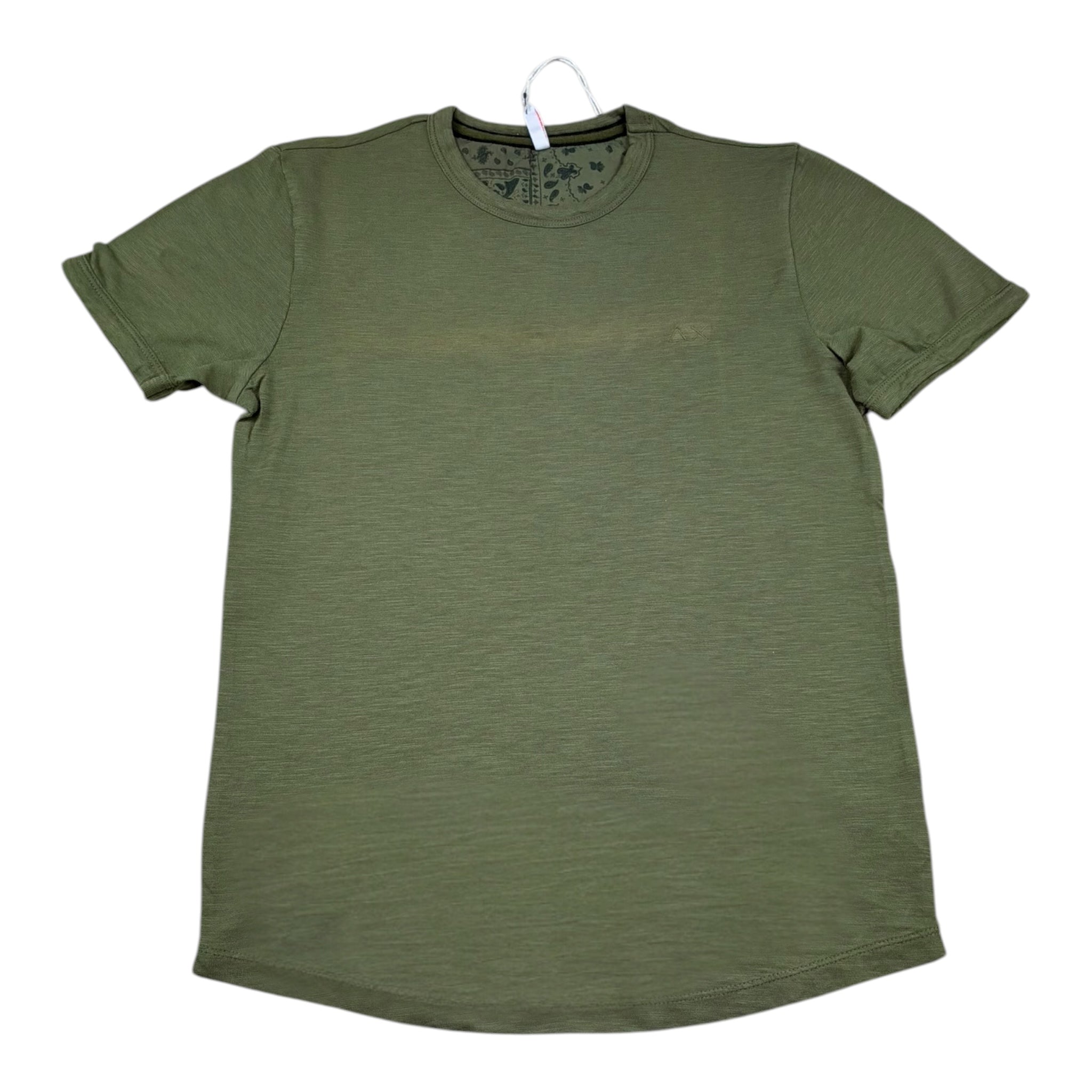 Sun68 T-Shirt Tinta Unita Girocollo per Bambino T33315 VERDE SUN68 
