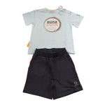 Suns  Completo 2 Pezzi T-Shirt-Bermuda Bicolore per Neonato COMS5107UB AZZURRO SUNS 