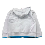 Suns68 Felpa Tinta Unita con Zip Cappuccio E Logo per Bambino CPF35310 BIANCO SUNS68 