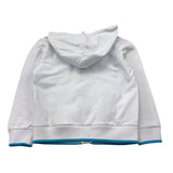 Suns68 Felpa Tinta Unita con Zip Cappuccio E Logo per Bambino CPF35310 BIANCO SUNS68 