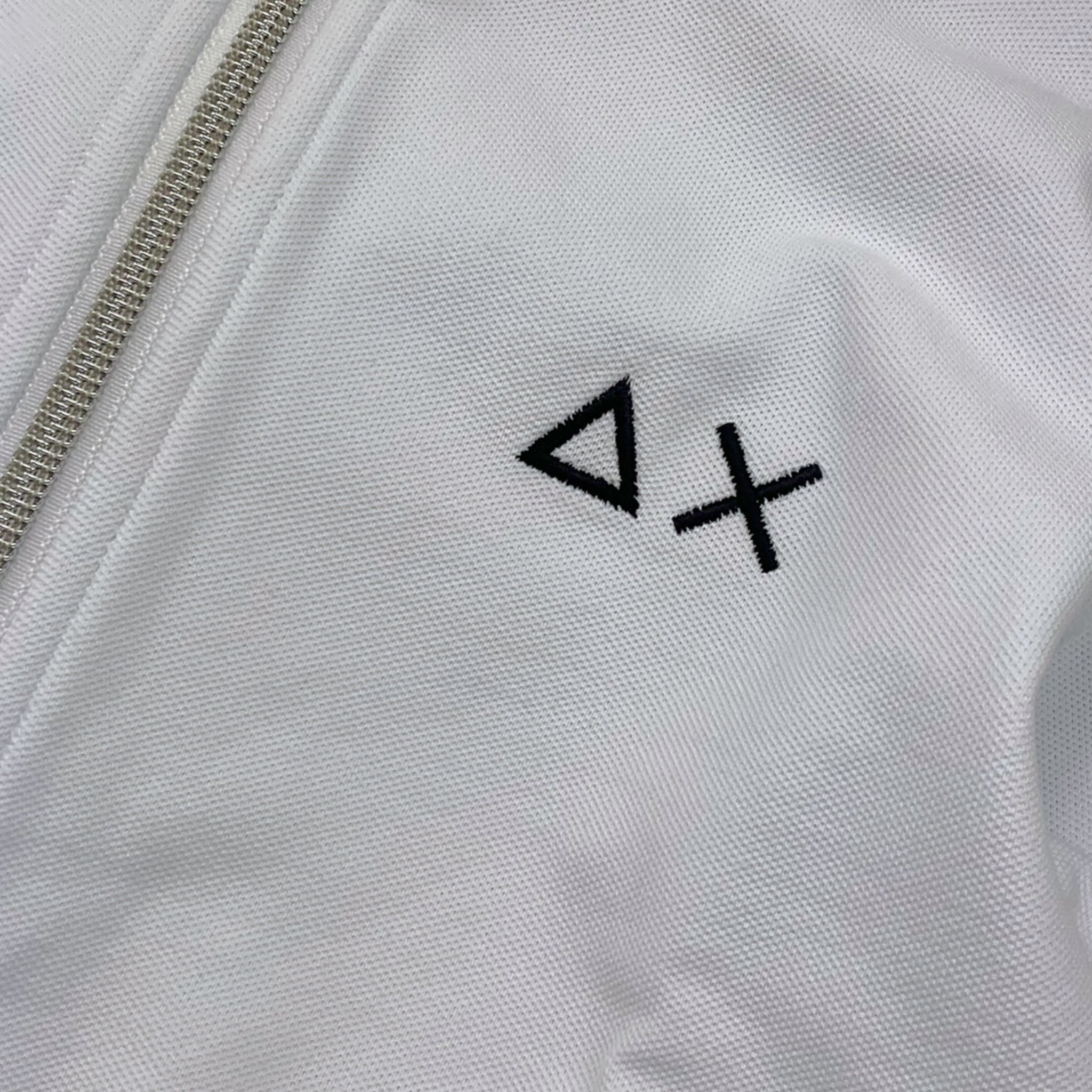 Suns68 Felpa Tinta Unita con Zip Cappuccio E Logo per Bambino CPF35310 BIANCO SUNS68 