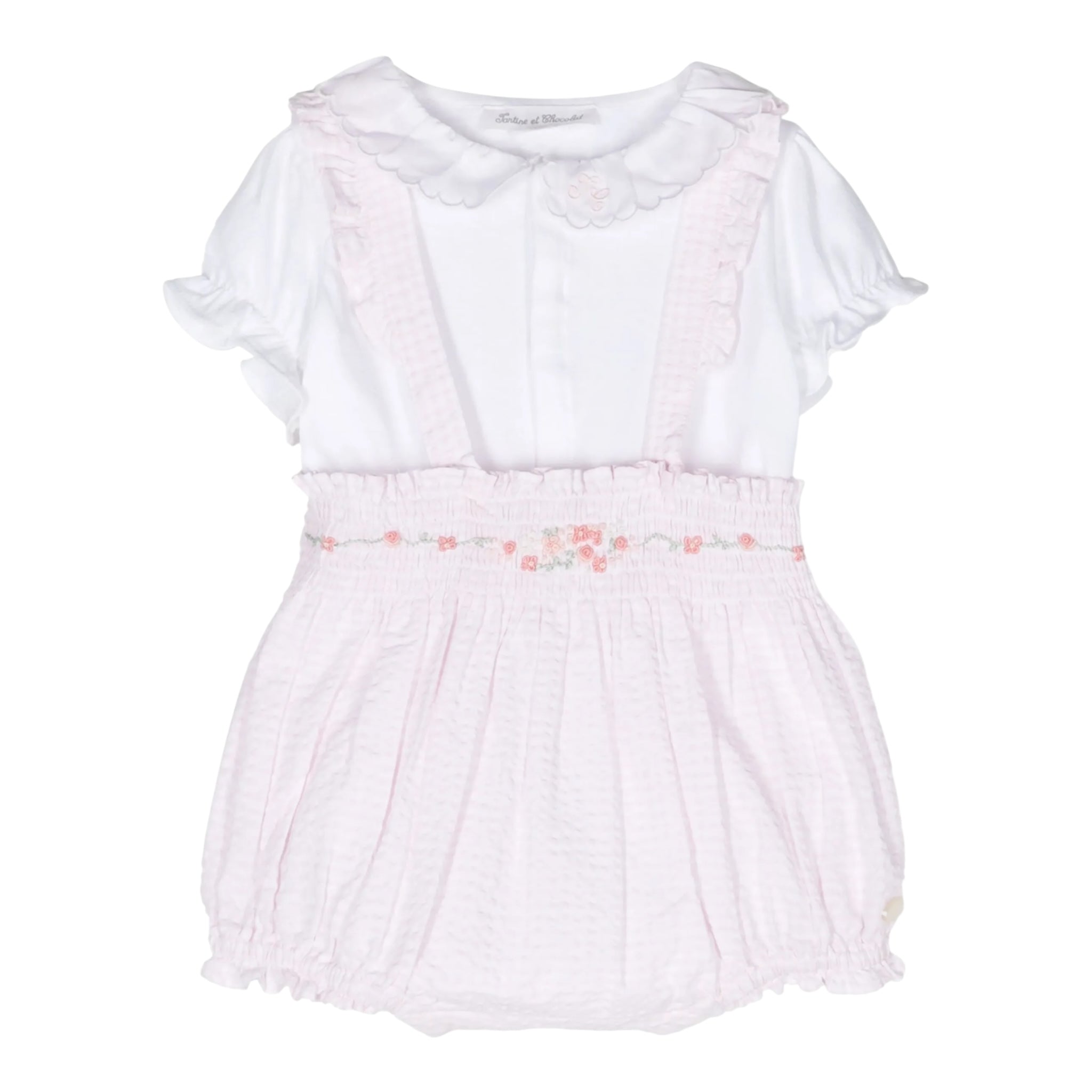 Tartine Et Chocolat Completo 2 Pezzi Salopette-T-Shirts Modello Body per Neonata TY37010 BIANCO TARTINE ET CHOCOLAT 