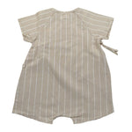 Teddy E Minou Pagliaccetto Mezza Manica Tinta Unita con Fantasia A Righe per Neonata E24TU024L6010 BEIGE TEDDY E MINOU 