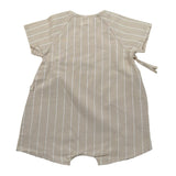 Teddy E Minou Pagliaccetto Mezza Manica Tinta Unita con Fantasia A Righe per Neonata E24TU024L6010 BEIGE TEDDY E MINOU 