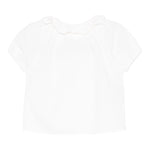 Teddy E Minou Camicia Mezza Manica Tinta Unita per Neonata E25CI008C6039 BIANCO TEDDY E MINOU 