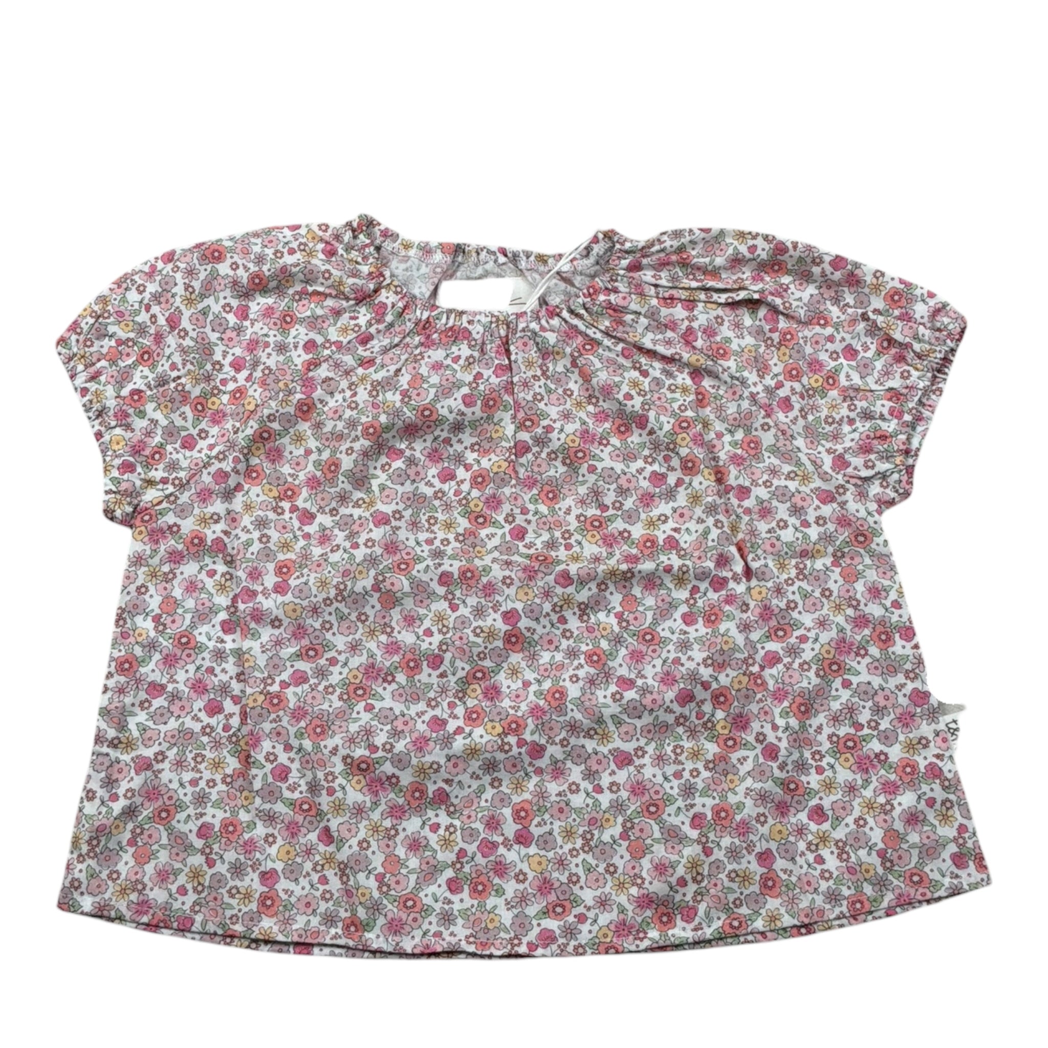 Teddy E Minou Camicia Mezza Manica Fantasia Floreale per Neonata E25CI011C0000 BIANCO TEDDY E MINOU 