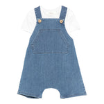 Teddy E Minou Completo 2 Pezzi T-Shirt-Salopette per Neonato E25CP064J0003 BLU TEDDY E MINOU 