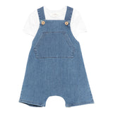 Teddy E Minou Completo 2 Pezzi T-Shirt-Salopette per Neonato E25CP064J0003 BLU TEDDY E MINOU 