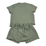 Teddy E Minou Completo 2 Pezzi T-Shirt-Bermuda Tinta Unita per Neonato E25CP074M1031 VERDE TEDDY E MINOU 