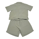 Teddy E Minou Completo 2 Pezzi Camicia-Bermuda Tinta Unita per Neonato E25CP075C6041 VERDE TEDDY E MINOU 
