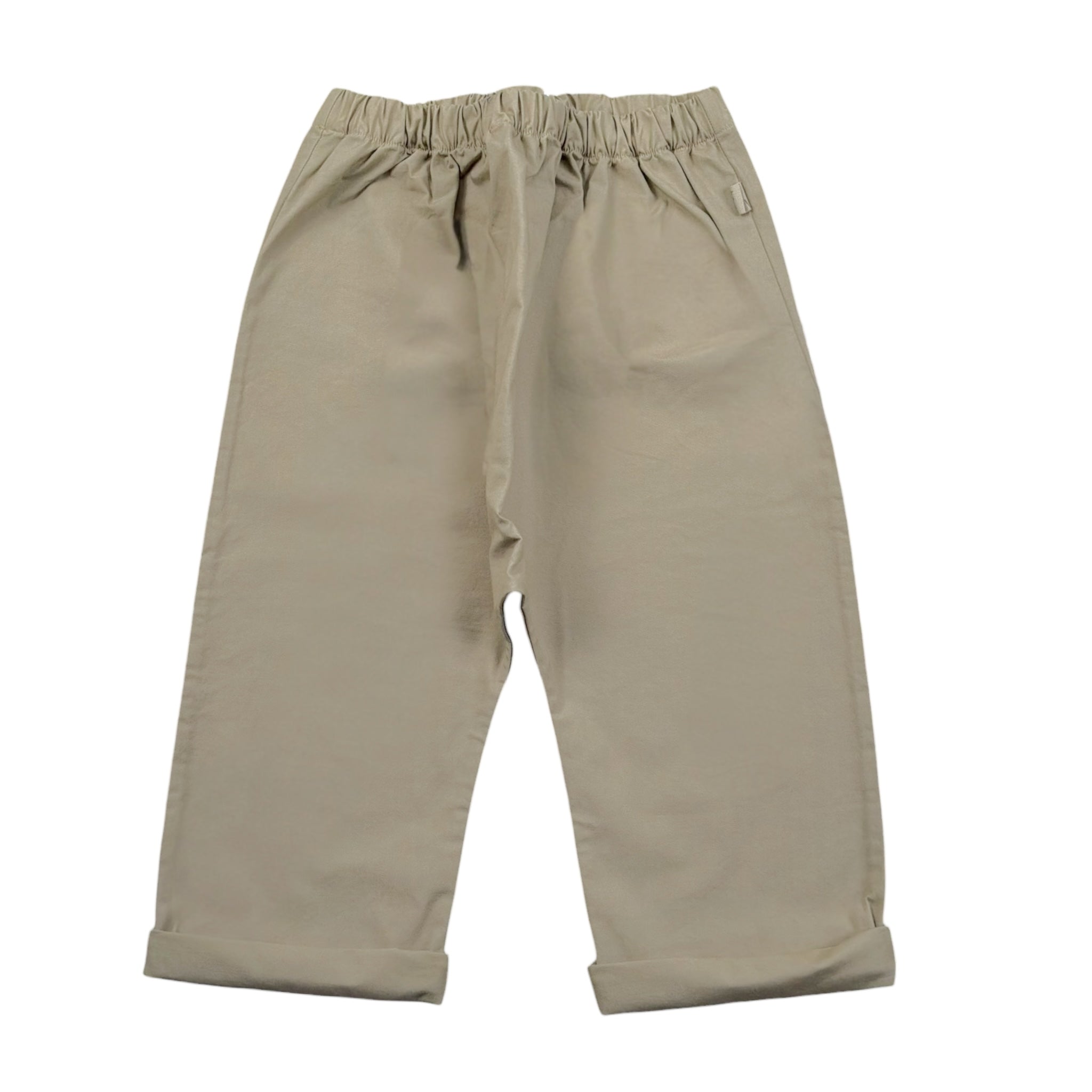 Teddy E Minou Pantalone Tinta Unita con Elastico In Vita per Neonato E25PT007C6035 BEIGE TEDDY E MINOU 