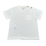 Teddy E Minou T-Shirt Girocollo Tinta Unita per Neonato E25SH015M0170 BIANCO TEDDY E MINOU 