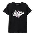 The North Face T-Shirt tinta unita Girocollo con Stampa Nero per Bambina NF0A8AXF NERO THE NORTH FACE 