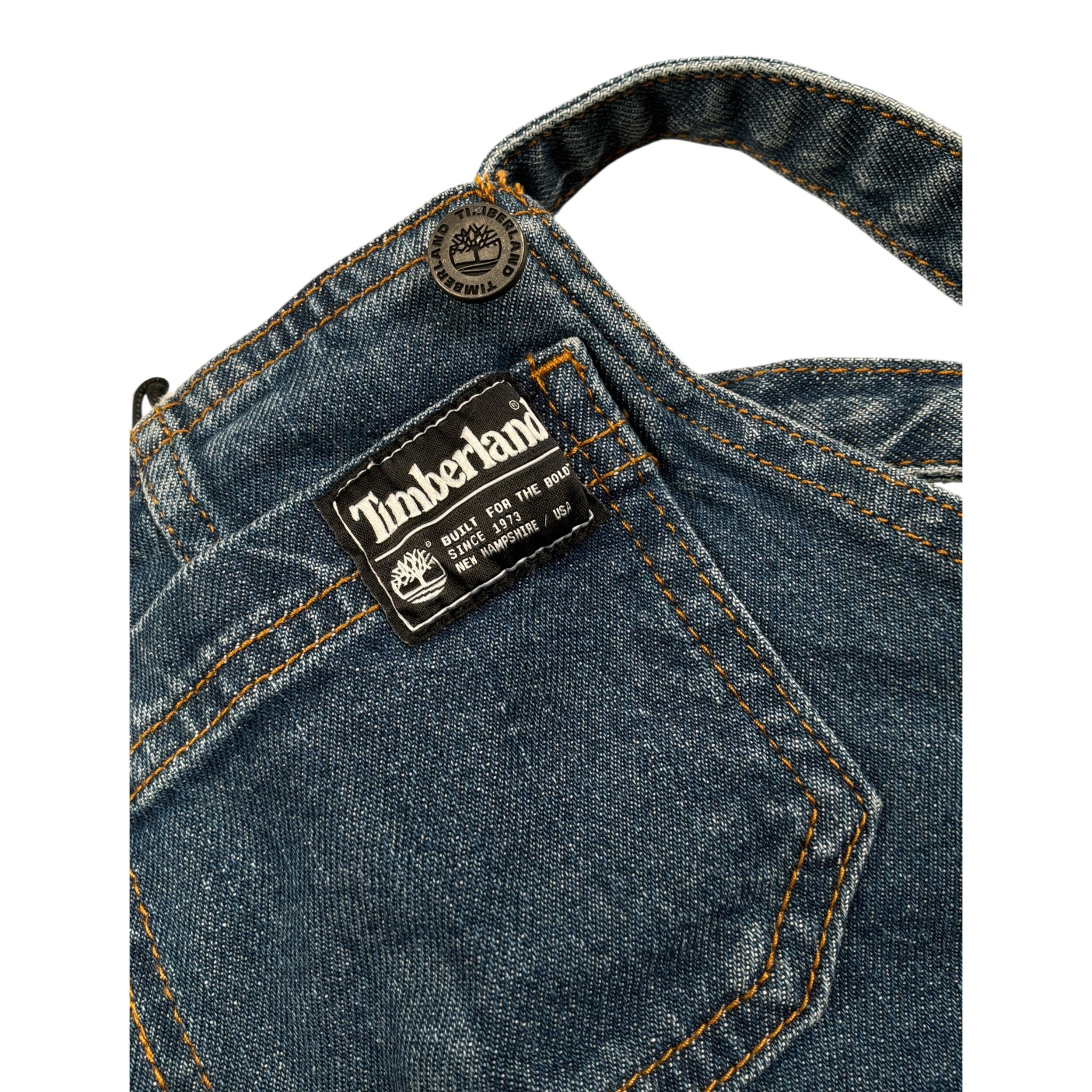 Timberland Salopette In Denim tinta unita Blu per Bambino T60132 BLU TIMBERLAND 