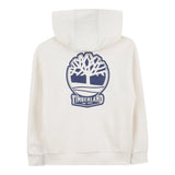 Timberland Felpa con Zip E Cappuccio Tinta Unita con Stampa Logo per Bambino T60451 PANNA TIMBERLAND 