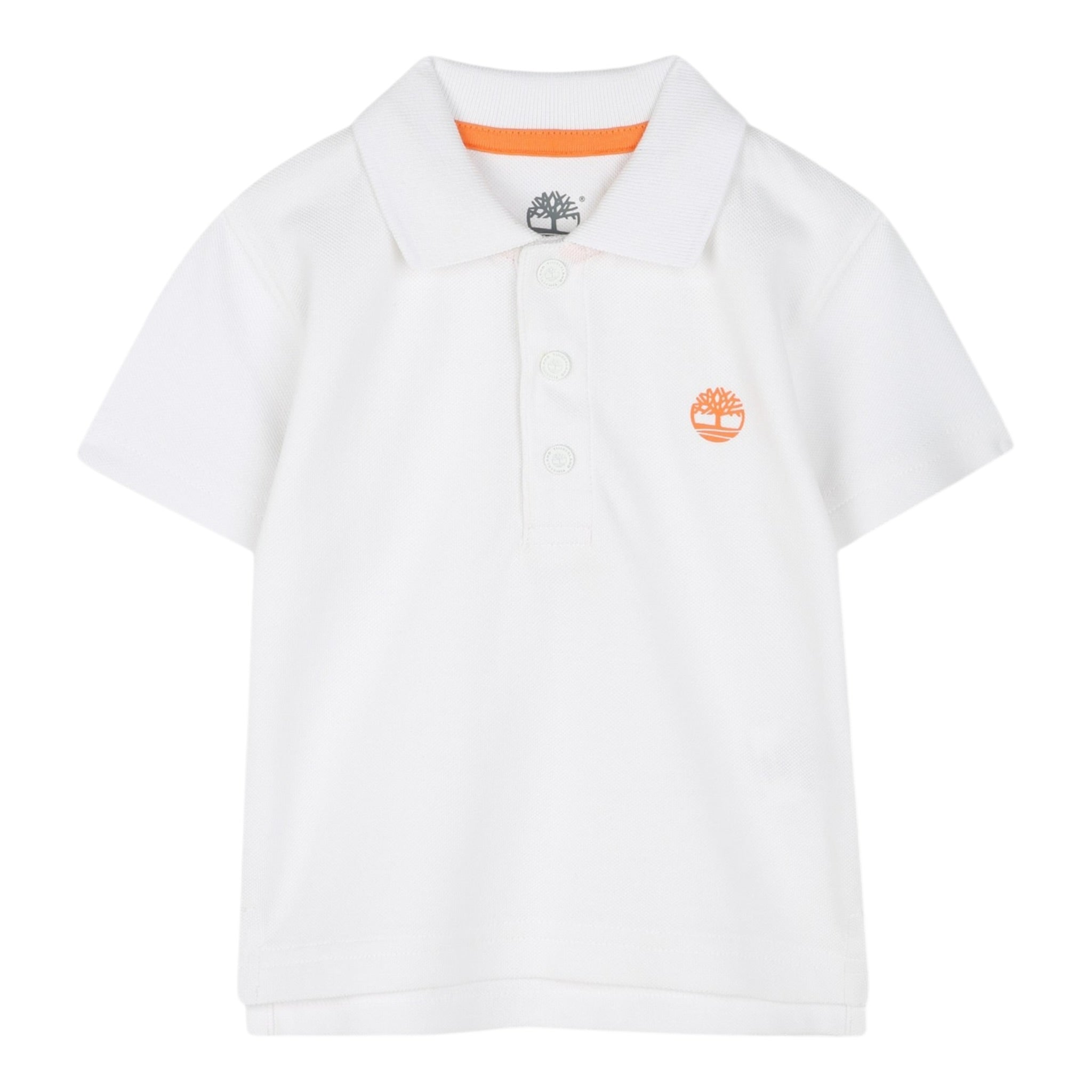 Timberland Polo Mezza Manica Tinta Unita con Logo per Neonato T6051010N BIANCO TIMBERLAND 