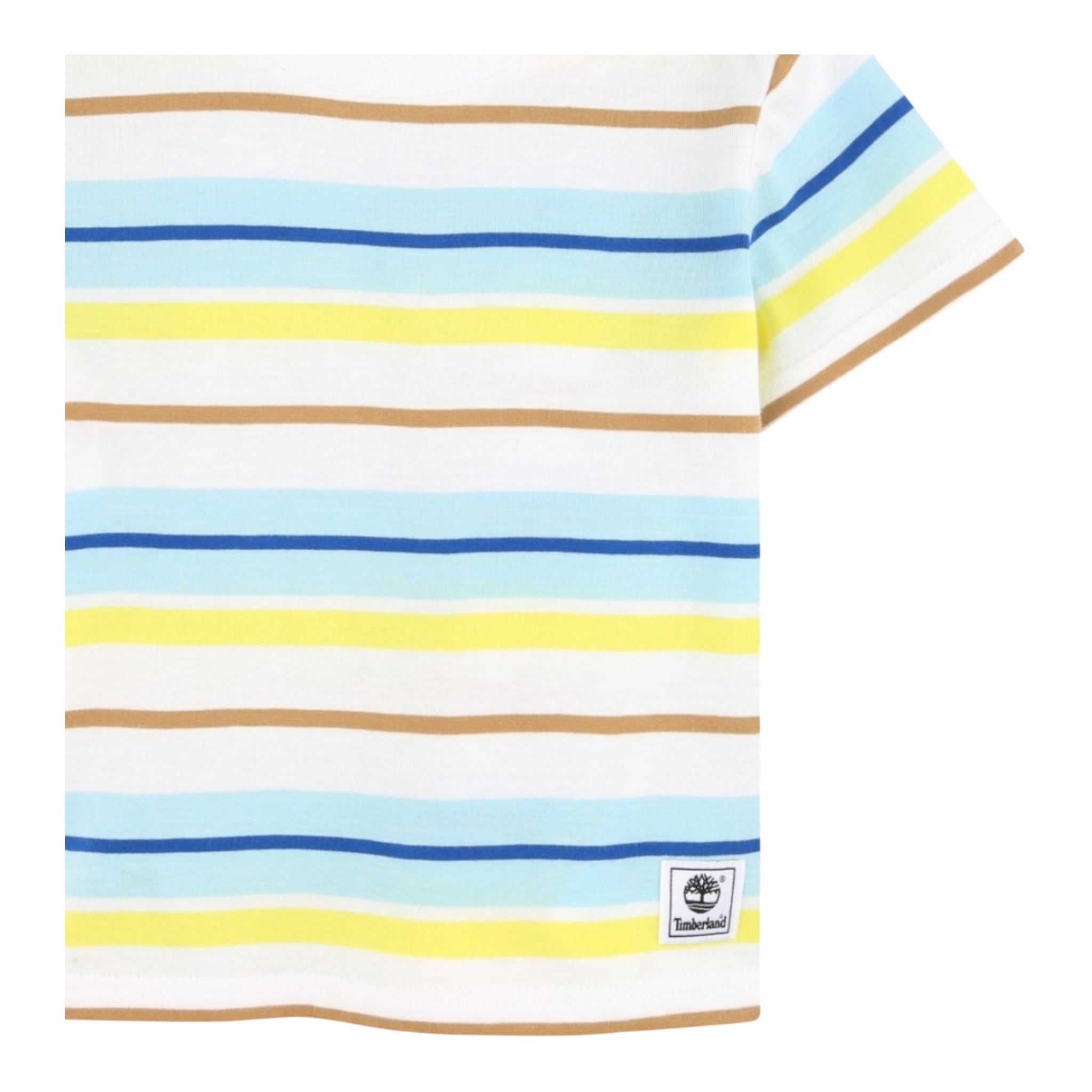 Timberland T-Shirt Tinta Unita con Fantasia A Righe per Bambino T60513 BIANCO TIMBERLAND 