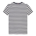 Tommy Hilfiger T-Shirt Girocollo Tinta Unita con Fantasia A Righe per Bambino KB0KB068799 BIANCO TOMMY HILFIGER 