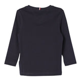 Tommy Hilfiger Shirt Tinta Unita Girocollo con Stampa per Neonato KB0KB08672 BLU TOMMY HILFIGER 