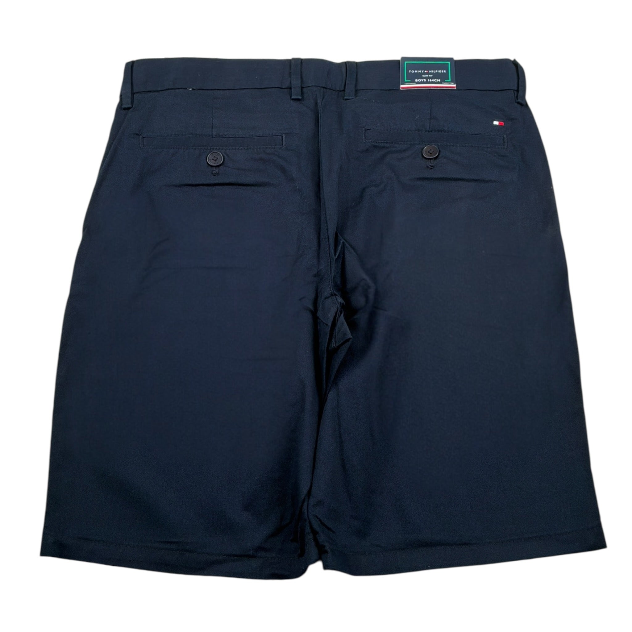 Tommy Hilfiger Bermuda tinta unita con Girovita Regolabile Blu per Bambino KB0KB08704T BLU TOMMY HILFIGER 