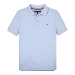 Tommy Hilfiger Polo Mezza Manica Tinta Unita per Neonato KB0KB091033 AZZURRO TOMMY HILFIGER 
