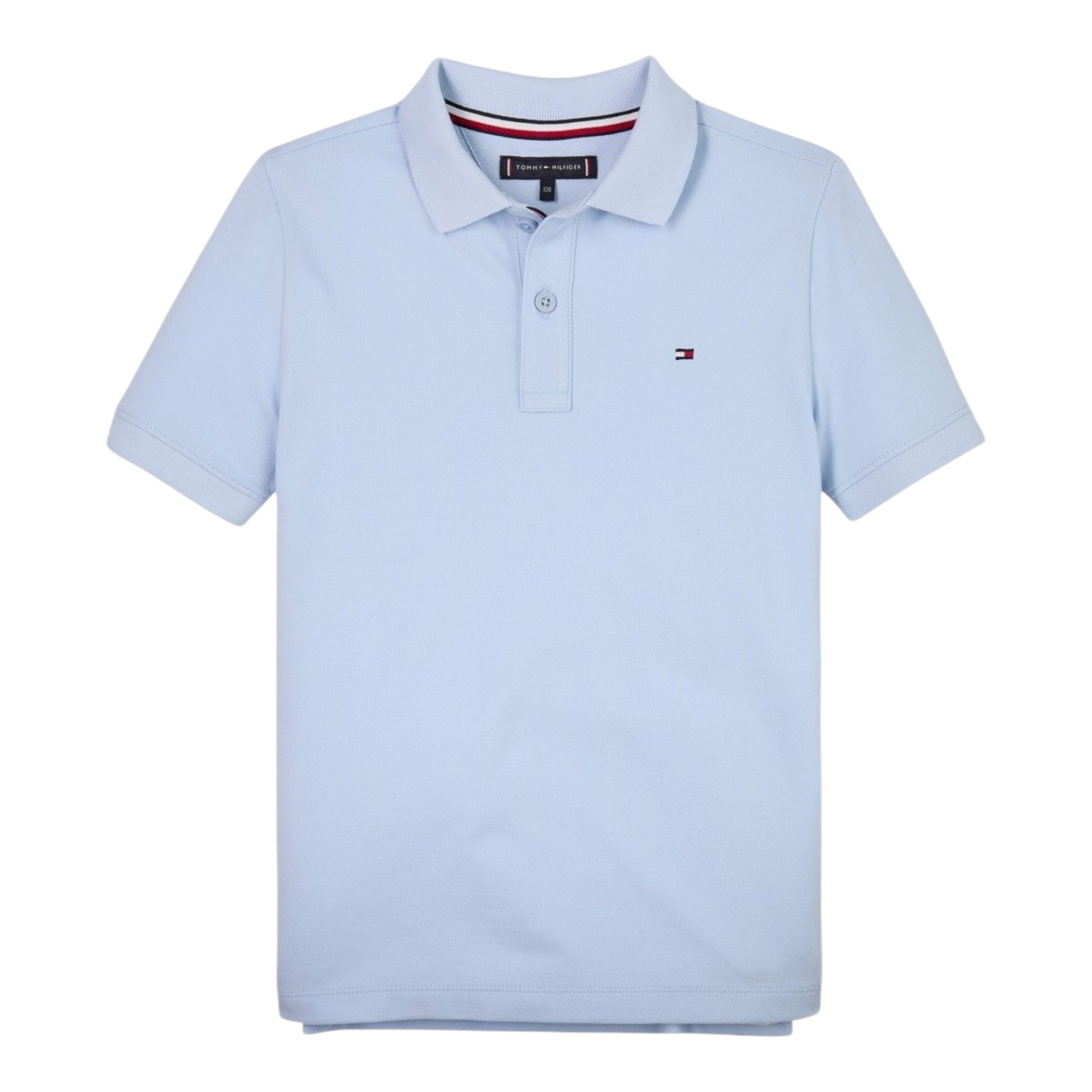 Tommy Hilfiger Polo Mezza Manica Tinta Unita per Neonato KB0KB091033 AZZURRO TOMMY HILFIGER 