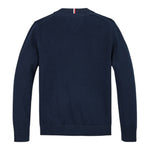 Tommy Hilfiger Maglia Girocollo Tinta Unita con Stampa per Bambino KB0KB09344 BLU TOMMY HILFIGER 