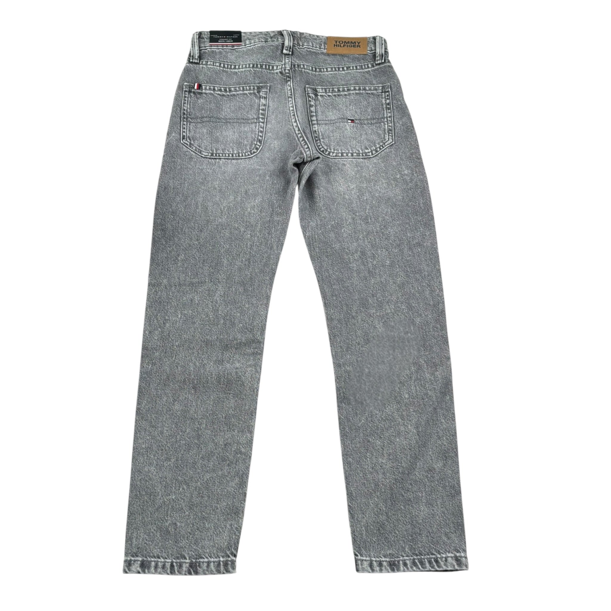 Tommy Hilfiger Jeans Tinta Unita con Girovita Regolabile per Bambino KB0KB09381 GRIGIO TOMMY HILFIGER 