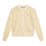 Tommy Hilfiger Cardigan Tinta Unita con Trafori per Bambina KG0KG07766 PANNA TOMMY HILFIGER 