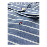 Tommy Hilfiger Abito Tinta Unita con Fantasia A Righe Mezza Manica per Bambina KG0KG08579 AZZURRO TOMMY HILFIGER 