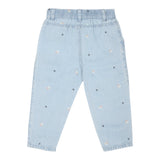 Tommy Hilfiger Pantalone Effetto Denim Tinta Unita con Elastico In Vita per Neonata KN0KN01893 AZZURRO TOMMY HILFIGER 