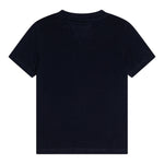 Tommy Hilfiger T-Shirt Girocollo Tinta Unita con Logo per Neonato KN0KN02024 BLU TOMMY HILFIGER 