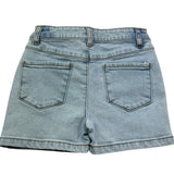 Trussardi Short Tinta Unita In Denim per Neonata JIP26073SH AZZURRO TRUSSARDI 