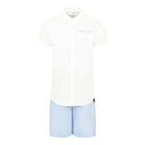Trussardi Completo 2 Pezzi Bicolore Camicia-Bermuda Bianco/Azzurro per Bambino TBP25013CLX BIANCO/AZZURRO TRUSSARDI 