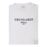 Trussardi T-Shirt Girocollo Tinta Unita con Stampa per Bambino TBP25043TS BIANCO TRUSSARDI 