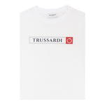 Trussardi T-Shirt Girocollo Tinta Unita con Stampa per Bambino TBP25060TS BIANCO TRUSSARDI 