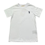 Trussardi T-Shirt Girocollo Tinta Unita con Logo per Bambino TBP26002TS BIANCO TRUSSARDI 
